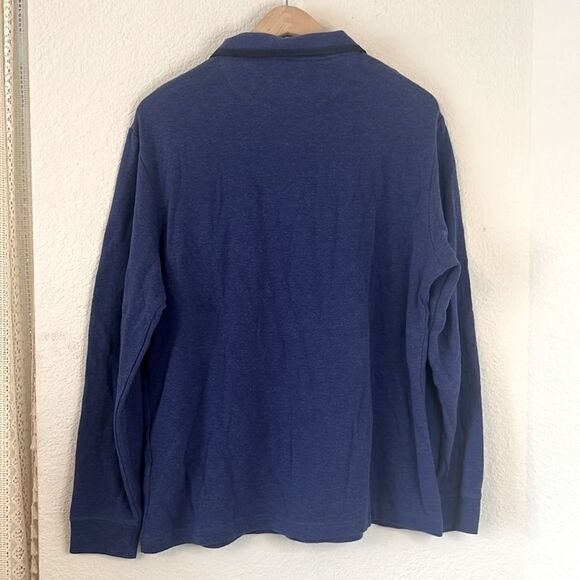Men's Bugatchi Long Sleeve Quarter Zip Mixed Media Pull Over ~ Size Medium - Picture 2 of 8